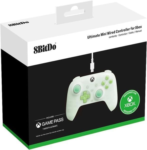 Контролер 8BitDo Ultimate Mini із дротом для Xbox, ПК, зелений EURO_1349970 фото