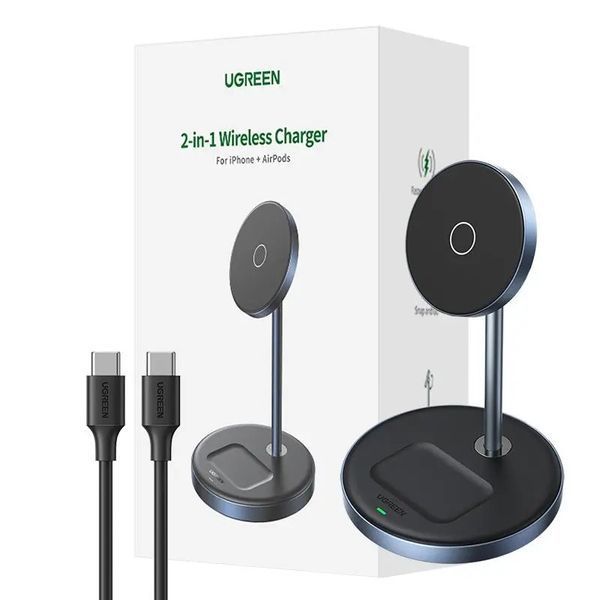 UGREEN 2in190668 Индуктивное зарядное устройство Серебристо-голубое EURO_1300775 фото