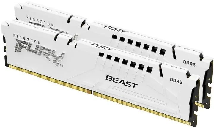 Память RAM Kingston FURY Beast DDR5 64GB (2 x 32GB) 5200 CL36 Белый EURO_1337030 фото