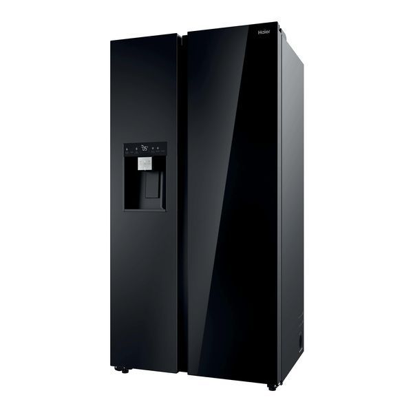 Холодильник Haier SBS HSW79F18DIGB No Frost 177,5 см Водохранилище и ледогенератор Черное стекло EURO_1362615 фото