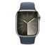 Apple Watch 9 41/Silver Steel/Storm Blue Sport Band M/L LTE 1180439 фото 2