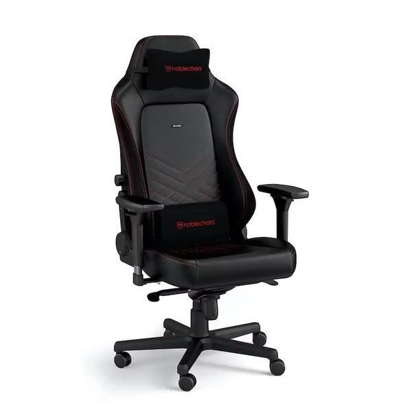 Крісло Noblechairs HERO чорне з червоним геймерське до 150 кг штучна шкіра чорний із червоним EURO_1305070 фото