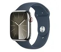 Apple Watch 9 45/Silver Steel/Storm Blue Sport Band M/L LTE 1180445 фото