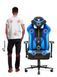Кресло Diablo Chairs X-Player 2.0 стандартный размер игровое до 150 кг кожа ECO ткань черно-синий EURO_1275911 фото 7