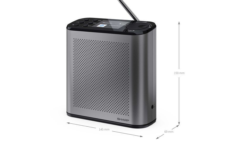 Радіоприймач Sharp Osaka DR-P530(GY) FM DAB+ Bluetooth сірий EURO_1361477 фото