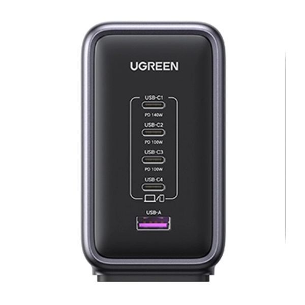 Зарядний пристрій UGREEN CD333 Nexode USB 4xUSB-C GaN 300 Вт + кабель USB-C 240 Вт, чорний EURO_1355629 фото
