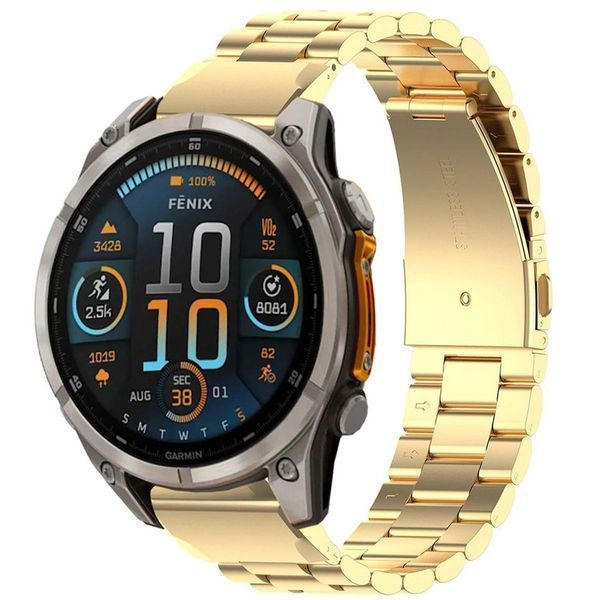 Браслет Bizon из нержавеющей стали Aura QuickFit 22 мм, золото EURO_1344635 фото