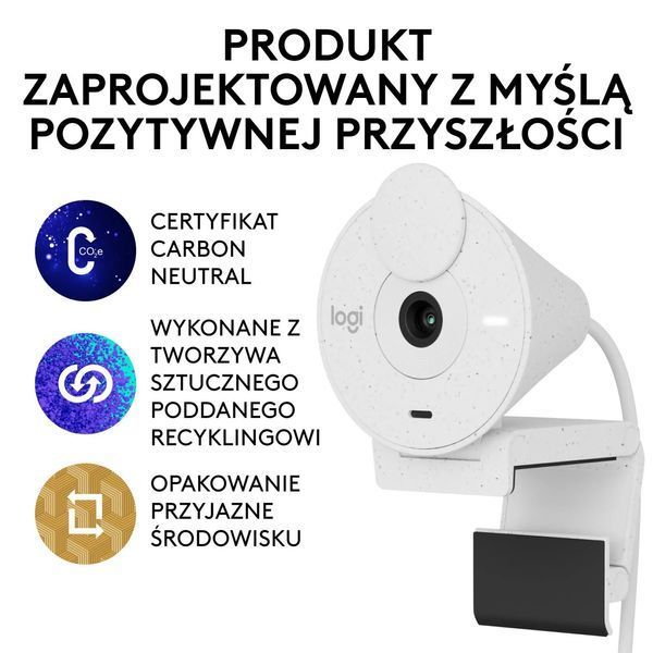 Веб-камера Logitech Brio 300 белая EURO_1284941 фото