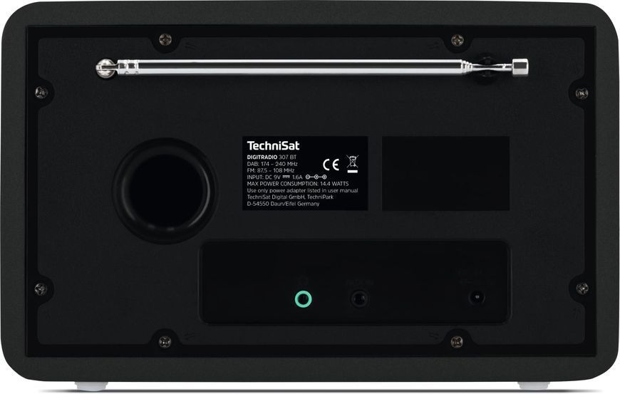 Радіоприймач TechniSat DigitRadio 307 BT FM DAB+ Bluetooth чорний EURO_1316165 фото