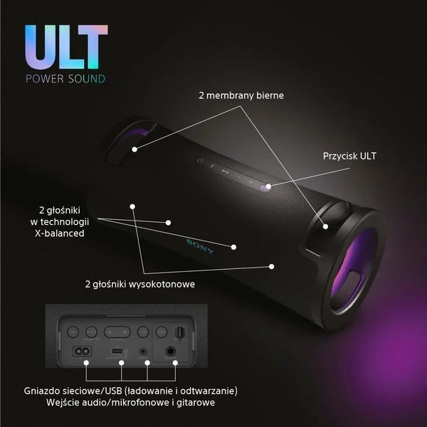 Bluetooth-динамик Sony ULT Field 7 SRS-ULT70B черный EURO_1314038 фото