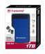 Жесткий диск Transcend StoreJet 25H3B 1TB USB 3.0 синий EURO_1018925 фото 4