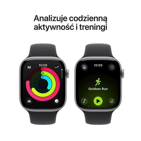 Apple Watch Series 11 GPS + Cellular 46 мм з алюминию Сталь зіркова сірий Спортивний ремінець чорний M/L EURO_1370488 фото