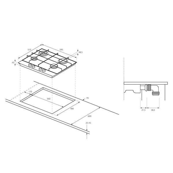 Газовая плита Haier HAHG6BR4XH 59,5 см EURO_1249350 фото