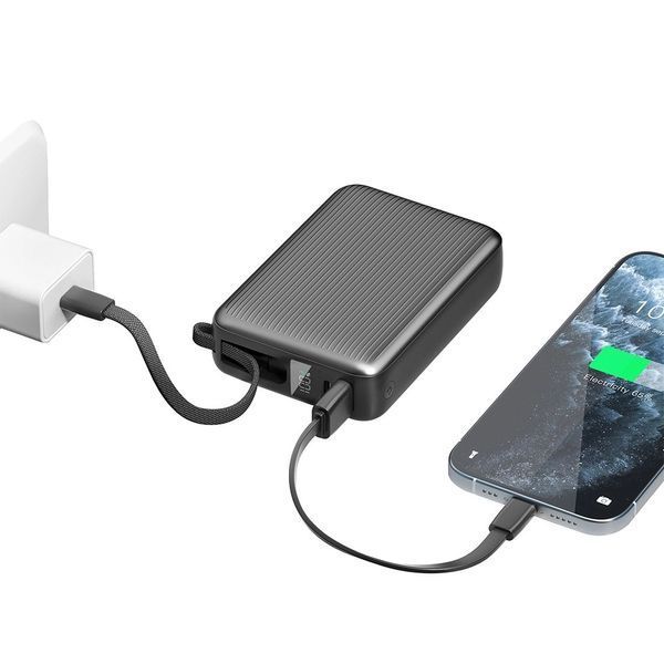 Повербанк Energea Integra Ultra 45 20000mAh Вбудований кабель USB-C PD 45W Сірий EURO_1355533 фото