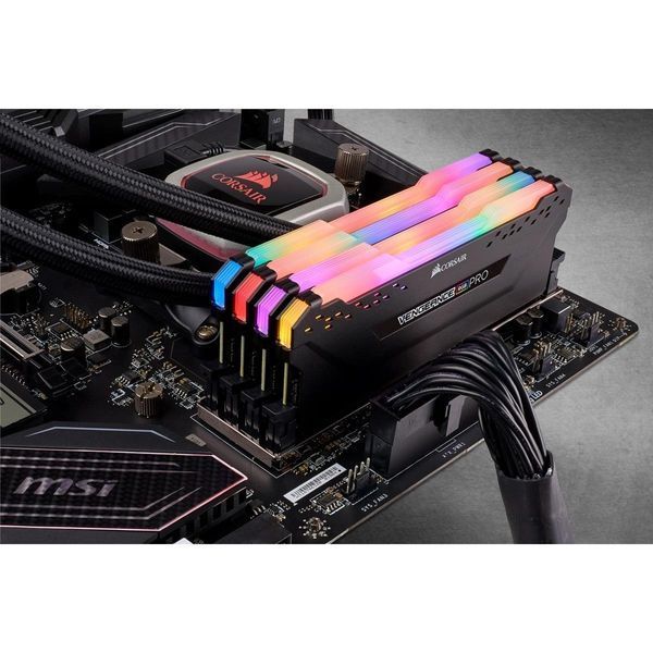 Оперативная память Corsair Vengeance RGB Pro DDR4 32GB (4 x 8GB) 3200 CL16 Черная EURO_1177903 фото