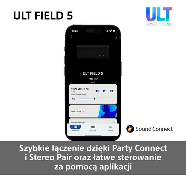 Bluetooth-колонка Sony ULT Field 5 SRS-ULT50W білого кольору EURO_1346844 фото