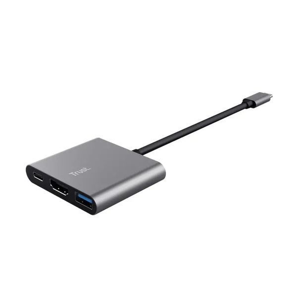 Хаб USB Trust Dalyx 3в1 USB-C Серый EURO_1318672 фото
