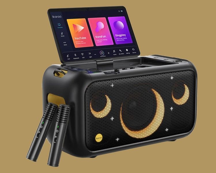 Караоке-мікрофон Power Audio Ikarao Break X1 100 Вт Bluetooth, чорний EURO_1342220 фото