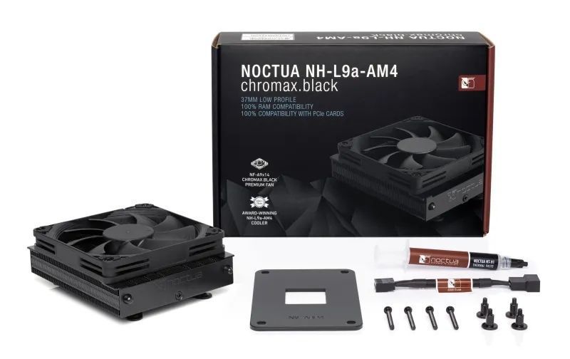 Охолодження Noctua NH-L9a-AM4 chromax.black Чорний EURO_1260460 фото