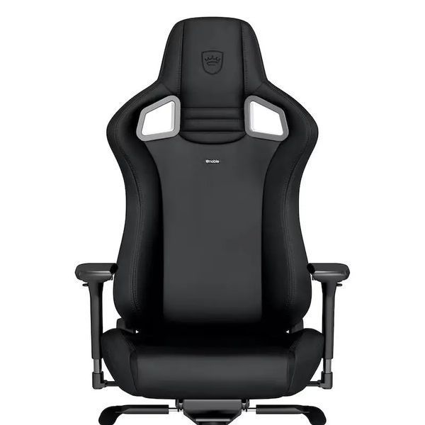 Крісло Noblechairs EPIC Black Edition для ігор до 120 кг, шкіра ECO High Tech, чорне EURO_1305065 фото