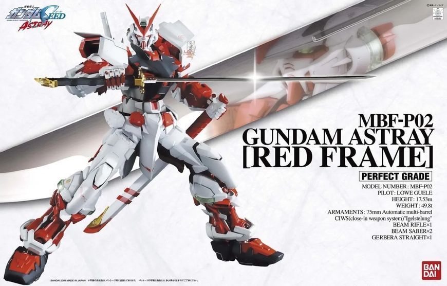 Модель для сборки Bandai PG 1/60 MBF-P02 GUNDAM ASTRAY RED FRAME EURO_1340794 фото
