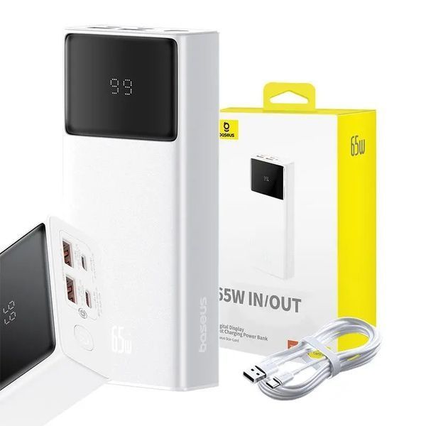 Зовнішній акумулятор Baseus P10022906213-00 OS Star-Lord 20000mAh 65W Білий EURO_1309575 фото