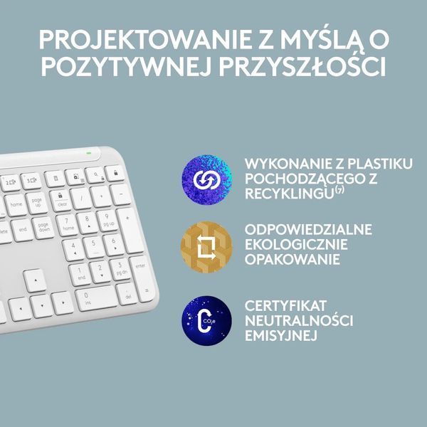 Мембранна клавіатура Logitech Signature Slim K950 Білий EURO_1312966 фото