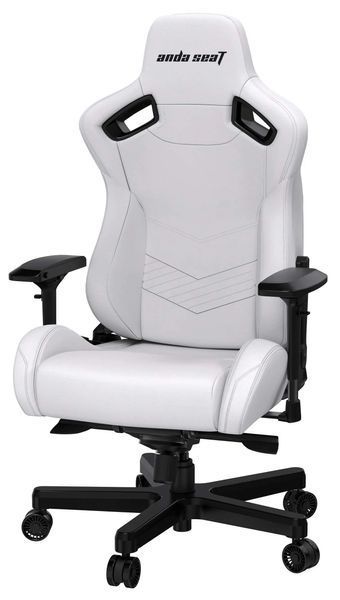 Крісло Anda Seat Kaiser 2 XL для геймінгу до 200 кг, шкіра ECO, біле EURO_1319233 фото