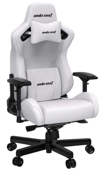 Крісло Anda Seat Kaiser 2 XL для геймінгу до 200 кг, шкіра ECO, біле EURO_1319233 фото