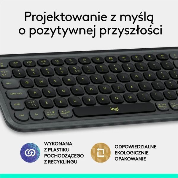 Мембранна клавіатура Logitech POP Icon Keys графітова EURO_1327812 фото