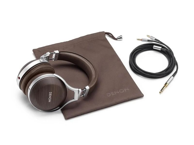 Denon AH-D5200 Проводные наушники Накладные коричневые-серебристые EURO_1312397 фото