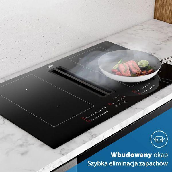 Індукційна плита з витяжкою Beko bPro700 HIXI 84700 UF IndyFlex 82 см EURO_1261296 фото