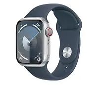 Apple Watch 9 41/сріблястий алюміній/штормовий блакитний спортивний гурт S/M LTE 1180274 фото