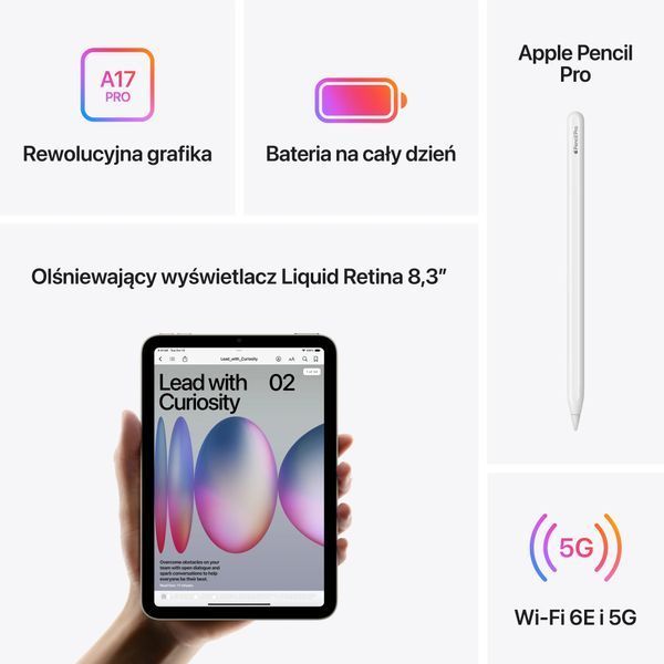 Apple iPad mini 7 покоління 8,3 256 ГБ Wi-Fi + Cellular 5G зоряно-сіра EURO_1333102 фото